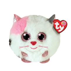 Jouet-Premier âge-Peluches-Peluche TY Puffies - Muffin le chat - Blanc - Jaune - Mixte