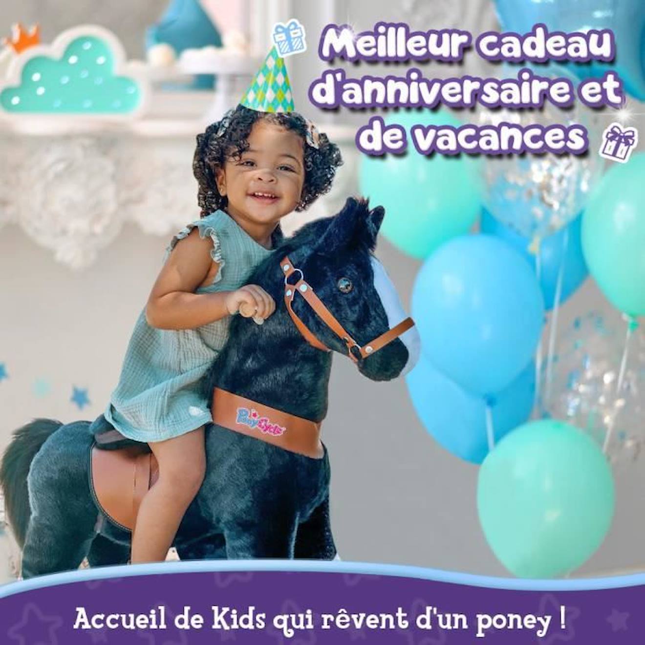 PonyCycle Draisienne ENFANT garcon fille 2 ans 3 ans 5 ans