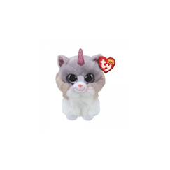 Jouet-Jouet chat - TY - Beanie Boos Small Asher - Fourrure douce - Yeux brillants - Rouge et multicolore