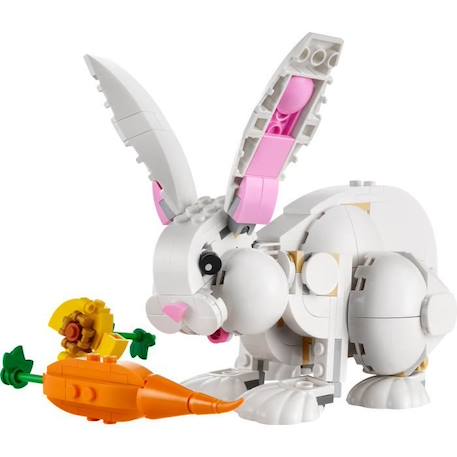 LEGO Creator 3-en-1 31133 Le Lapin Blanc, avec des Figurines Animaux Poissons, Phoques et Perroquets BLANC 2 - vertbaudet enfant 