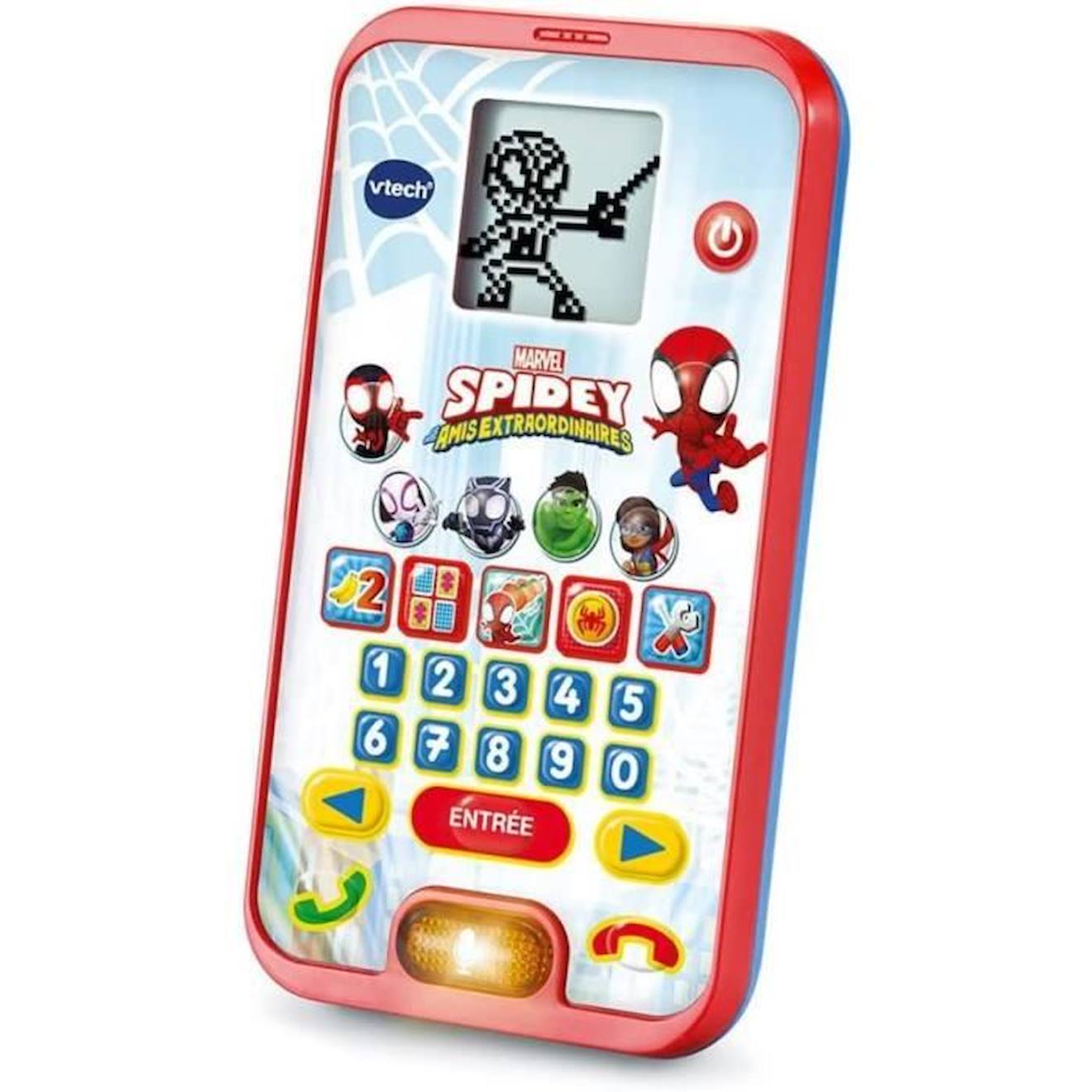 Vtech - Spidey - Le Smartphone Éducatif De Spidey - Enfant - Rouge - Mixte - 3 Ans - Pile Rouge