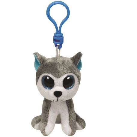 Fille-Accessoires-Peluche TY - Slush le Chien - Format Porte-Clés - Fourrure Douce - Gris