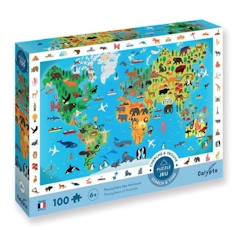 Puzzle Planisphere des animaux - SENTOSPHERE - Moins de 100 pièces - Multicolore  - vertbaudet enfant