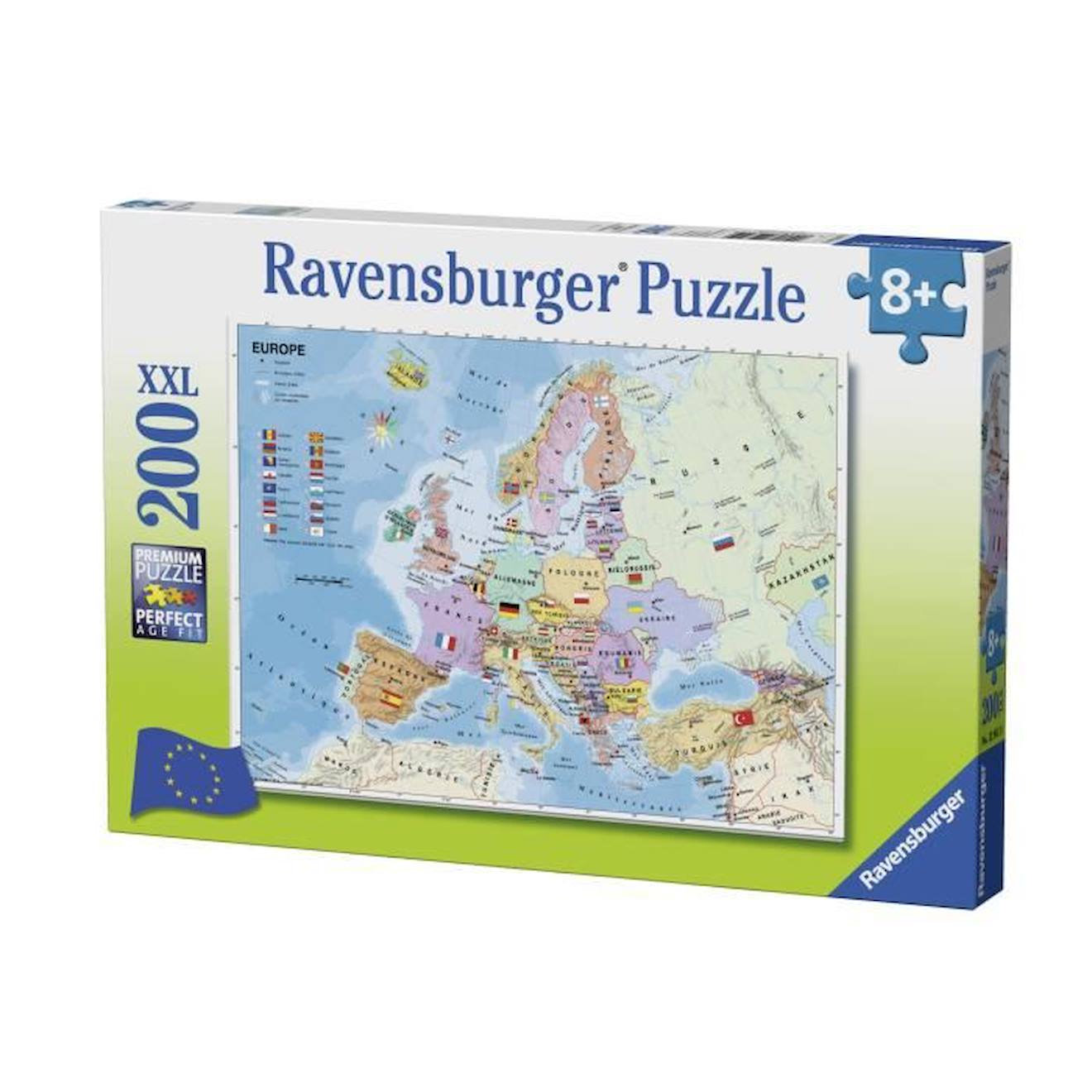 Ravensburger - Puzzle 200 pièces XXL - Carte d'Europe - Mixte - A