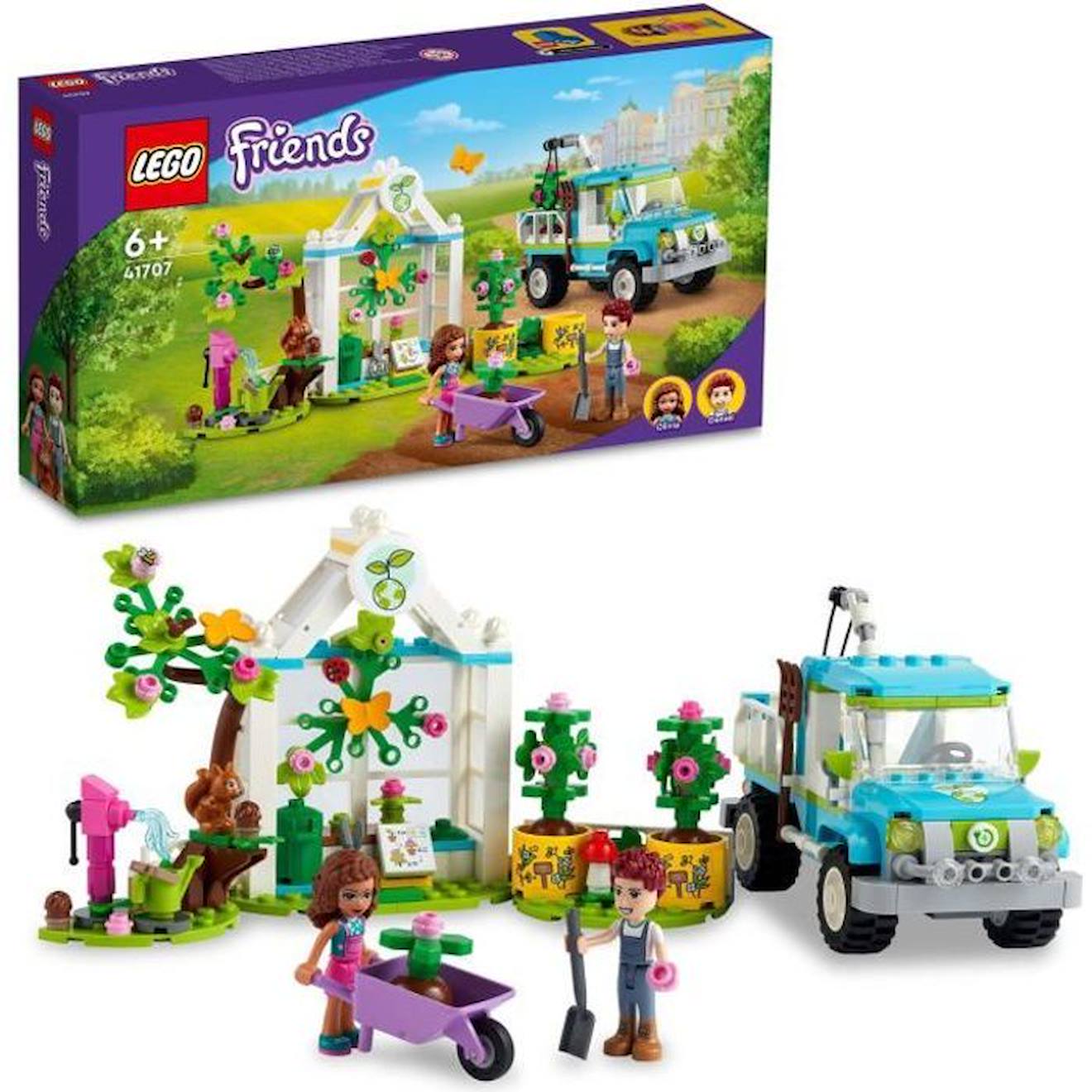 LEGO 41707 Friends Le Camion Planteur d'Arbres, Jouet, Jardinage