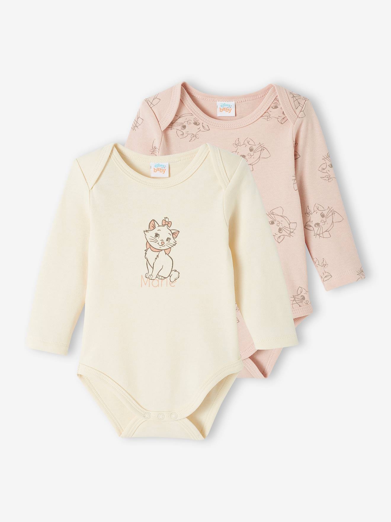 Lot de 2 bodies Disney® Marie les Aristochats vanille + rose