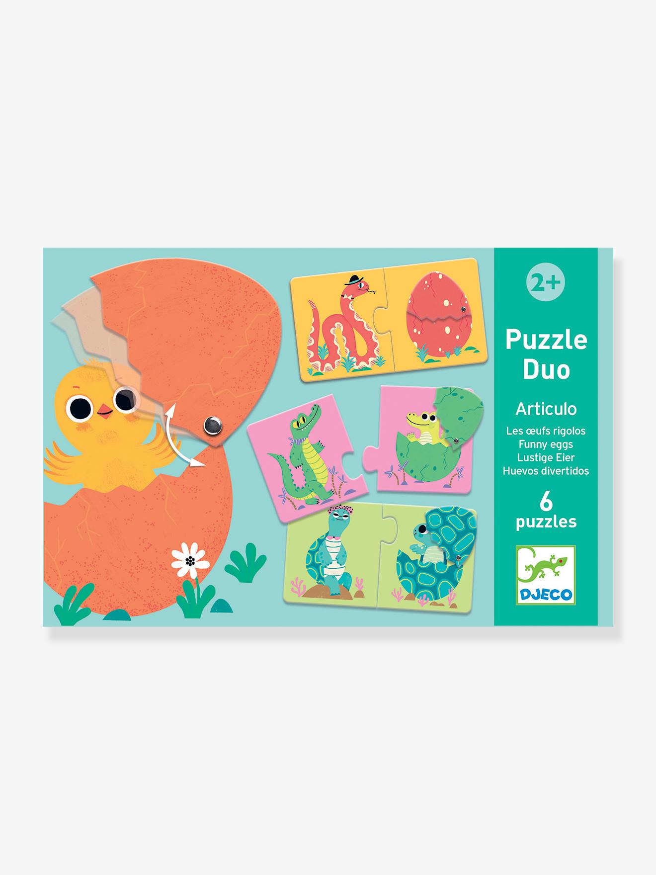 Puzzle Duo Articulo - Les oeufs rigolos - orange