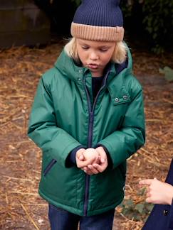 Parka à capuche doublée polaire garçon  - vertbaudet enfant