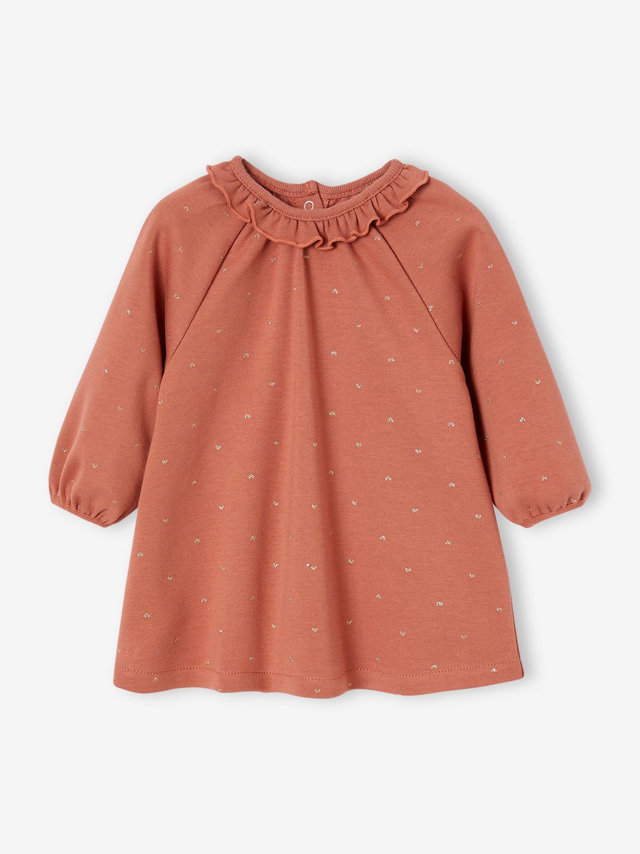 Robe Bébé Fille Vertbaudet Taille 6 Mois (68) – Marron à Volants, Très Bon état D'occasion
