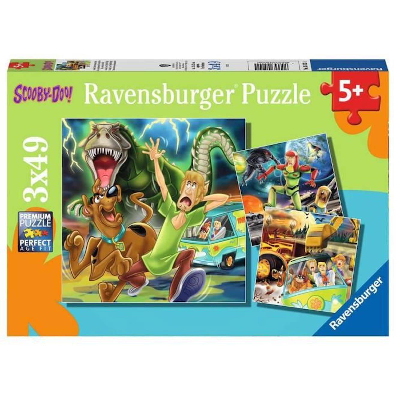 Ravensburger - Puzzles 3 X 49 Pièces : Les Aventures De Scooby-doo Vert