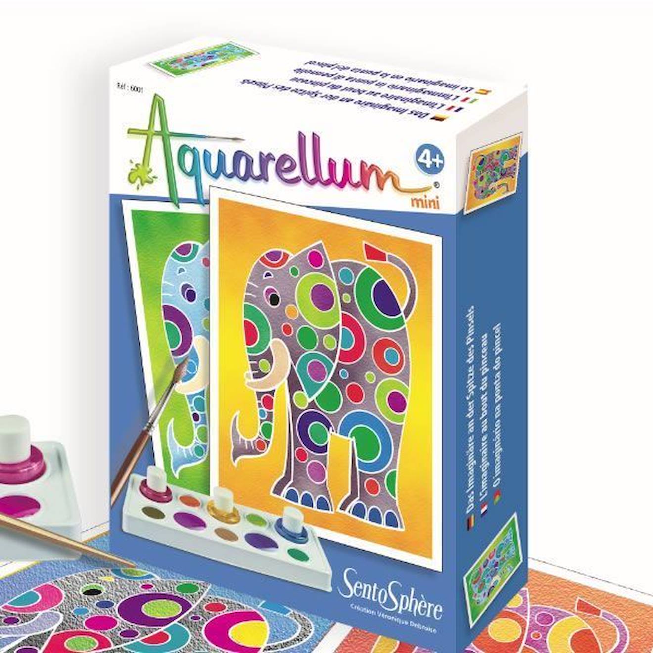 Sentosphere - Aquarellum Mini Elephants - Peinture Pour Enfants - Mixte - A Partir De 3 Ans Bleu
