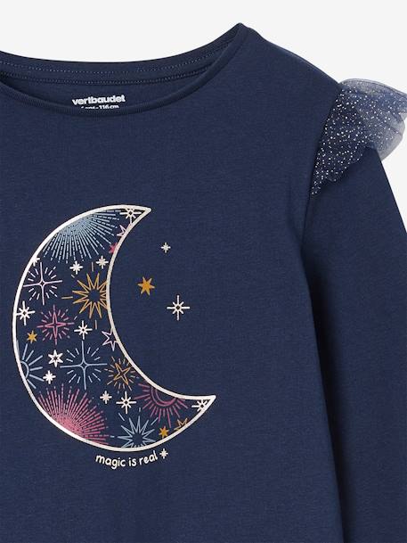 Tee-shirt de Noël motif lune irisé fille volants pailletés marine 3 - vertbaudet enfant 