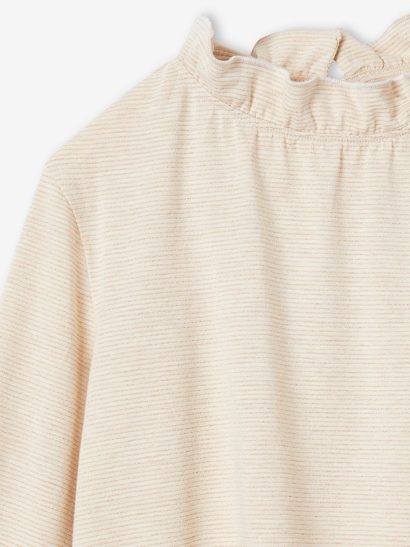 filles Boden bleu tribord souple haut à manches longues et poche cœur