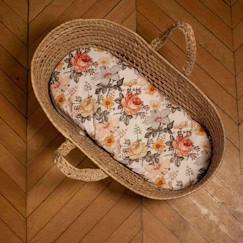 Linge de maison et décoration-Linge de lit bébé-Drap-housse-Drap housse couffin ovale - SEVIRA KIDS - Néo Vintage - Coton - Blanc - 30 x 70 cm