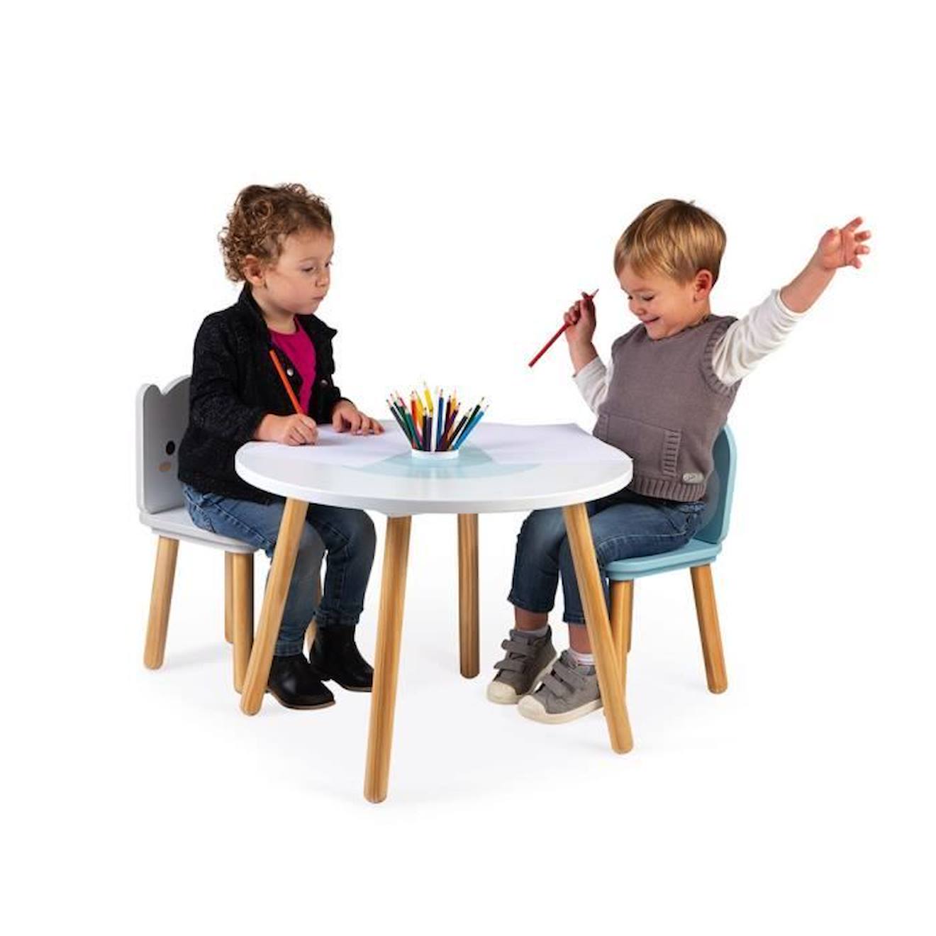 JANOD - Table et chaises (bois) - Dès 3 Ans blanc - Janod