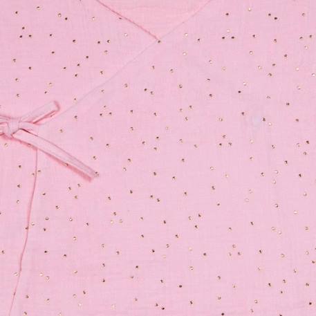 Gigoteuse d'été légère en double gaze de coton uni - SEVIRA KIDS - Corail - 0-6 m - Kimono original ORANGE+ROSE 4 - vertbaudet enfant 