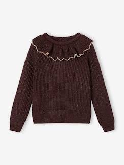 Pull à collerette en maille irisée fille  - vertbaudet enfant