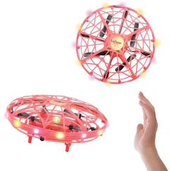 Jouet-Jeux d'imagination-Mini drone volant à induction LEXIBOOK - Contrôle gestuel - Maintien d'altitude - Effets lumineux - Rouge/Noir