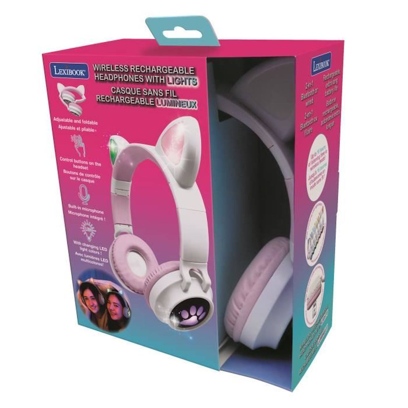 lexibook - Disney Princesses Casque Audio Enfant 2-en-1 Sans Fil Filaire  Ajustable Plastique Rose - Casque - Rue du Commerce