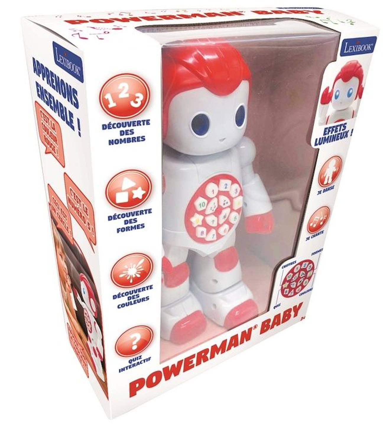 Robot Éducatif Interactif - Lexibook - Powerman Baby - Découverte Des Chiffres, Formes Et Couleurs B