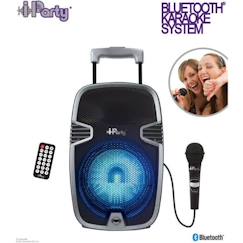 Jouet-Enceinte Karaoké Bluetooth® 8’’ avec roulettes et micro - LEXIBOOK - 120 watts musicaux - Autonomie 6 heures
