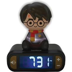 Linge de maison et décoration-Décoration-Réveil-Réveil digital Harry Potter en 3D avec effets sonores et veilleuse lumineuse - LEXIBOOK