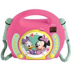 Jouet-Lecteur CD portable avec 2 microphones Disney Minnie