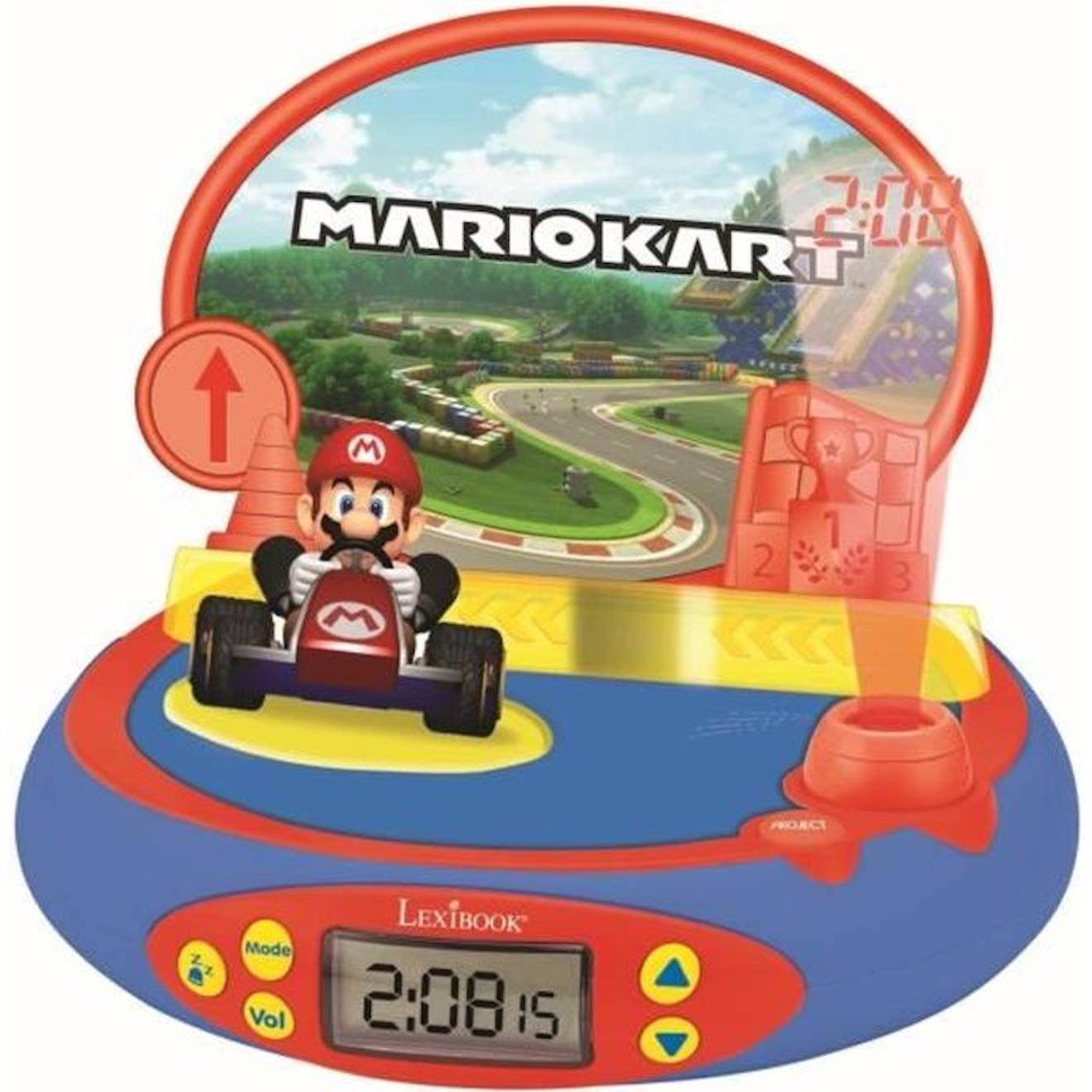 Mario Kart - Réveil Projecteur Avec Sons Du Jeu Vidéo Nintendo - Lexibook Bleu