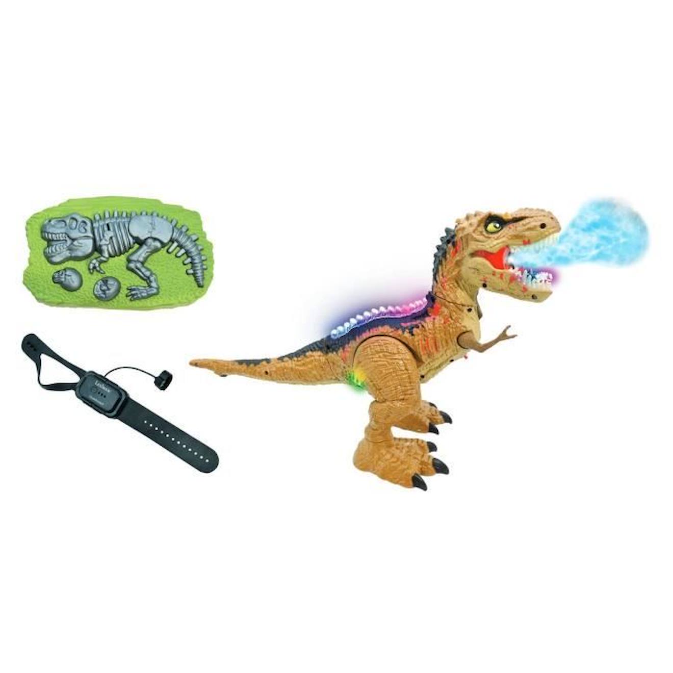 Dinosaure avec télécommande enfants dino fusée à vapeur robot