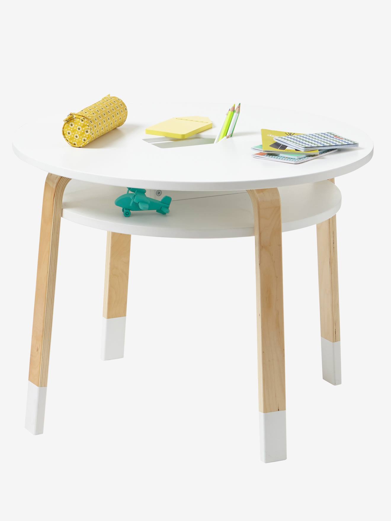 Table ronde en bois pour enfants Coloris GRIS