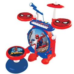 Batterie Electronique SpiderMan Lumineuse Complète avec clavier, cymbales et tabouret Spider-Man  - vertbaudet enfant