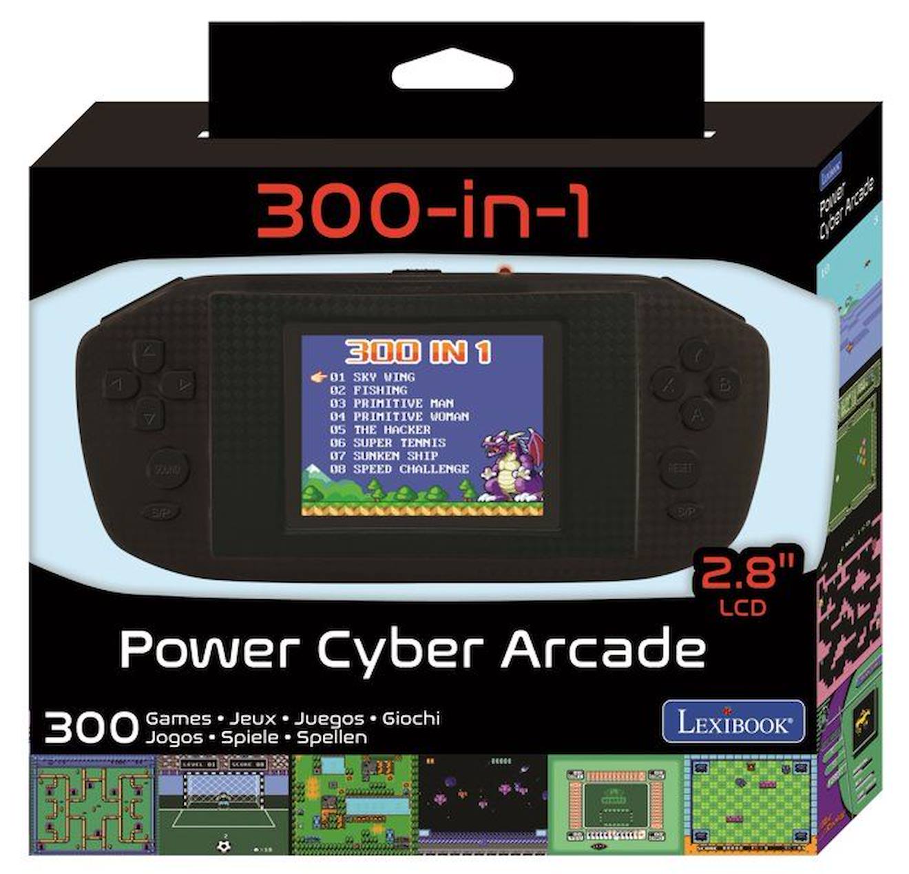 Console Portable Compact Power Cyber Arcade® - Écran 2.8 300 Jeux Noir