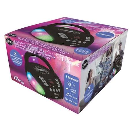 Lecteur CD Bluetooth LEXIBOOK iParty avec Effets Lumineux et USB - Pour Enfant - Noir NOIR 5 - vertbaudet enfant 