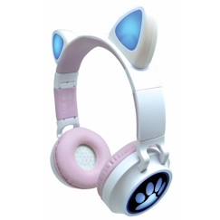 Jouet-Casque audio 2-en-1 avec oreilles de chat LEXIBOOK - Bluetooth 5.0 - Rose - Pour enfants à partir de 4 ans