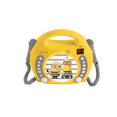 Jouet-Lecteur CD portable avec 2 microphones Les Minions