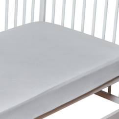 Linge de maison et décoration-Linge de lit bébé-Drap-housse en coton - Coton uni - Gris - 70x140 cm