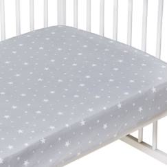 Linge de maison et décoration-Linge de lit bébé-Drap-housse en coton - STELLA Gris - 60x120 cm