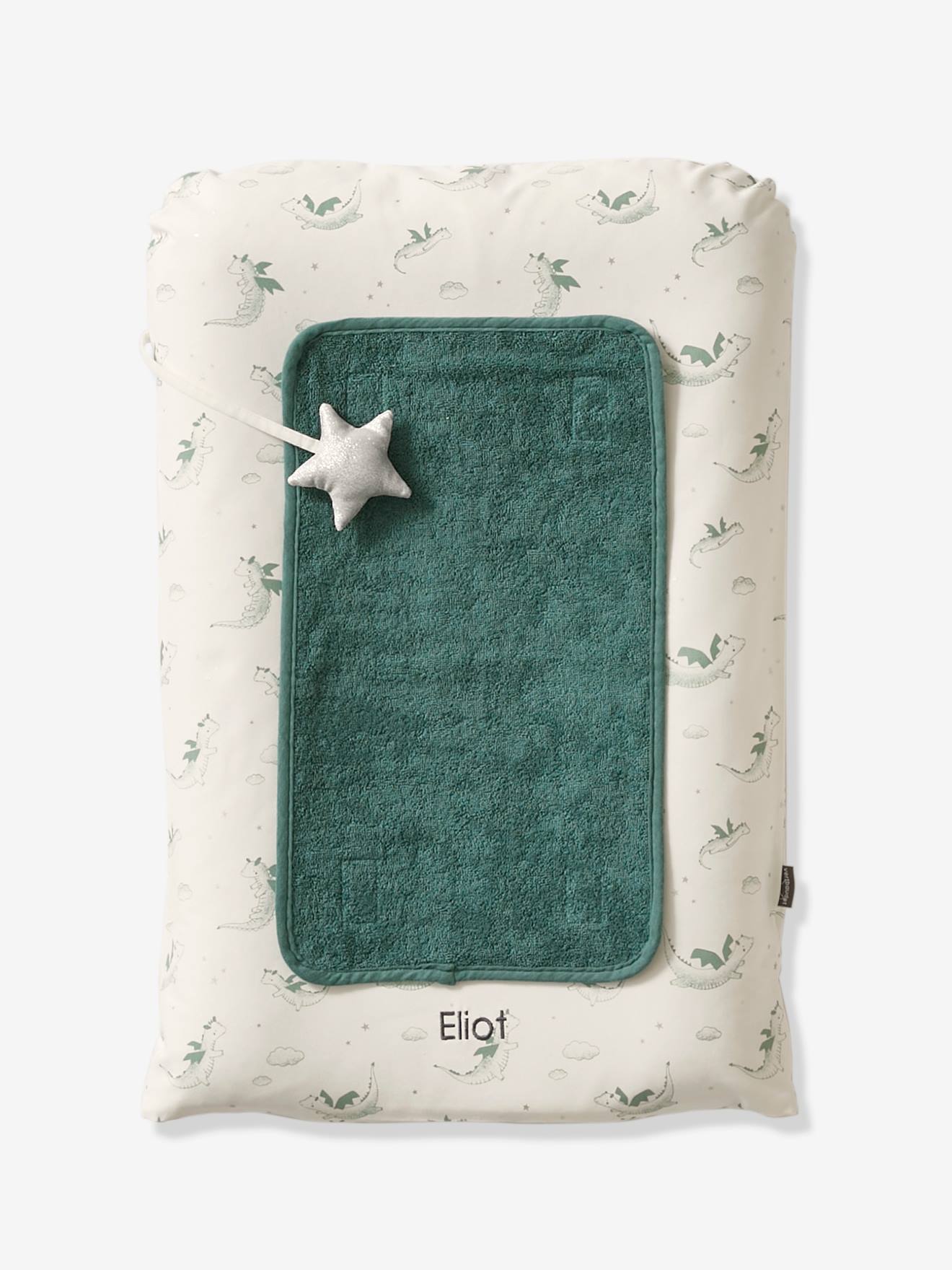 Matelas à langer personnalisable DRAGON blanc imprimé