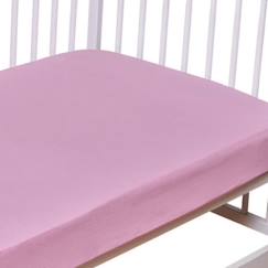 Linge de maison et décoration-Linge de lit bébé-Drap-housse-Drap-housse en coton - Coton uni Rose - 60x120 cm
