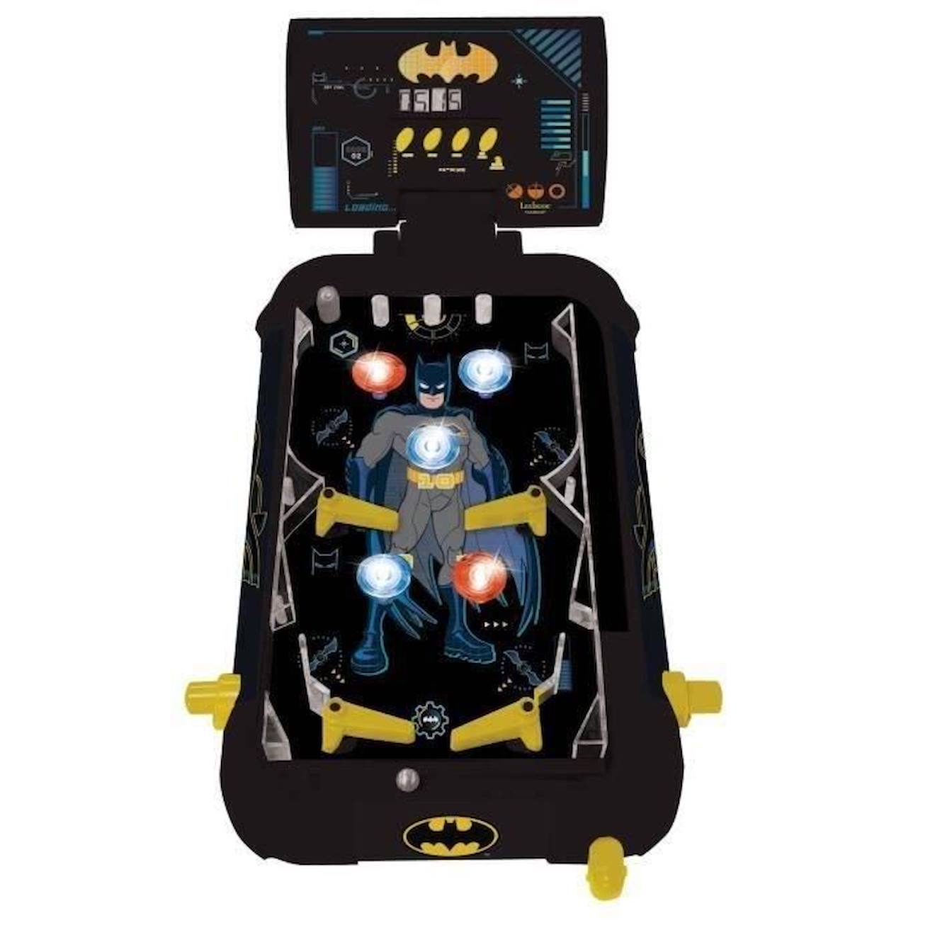 Flipper Électronique Batman - Lexibook - Affichage Digital Des Scores Et Effets Lumineux Et Sonores 