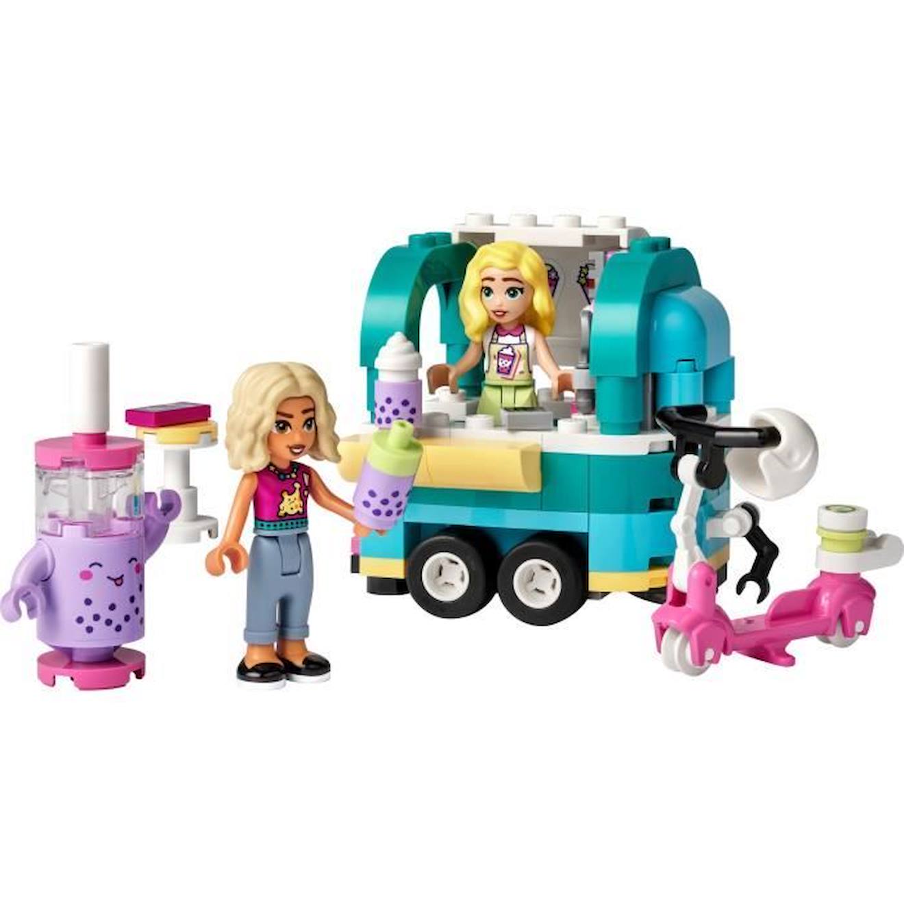 LEGO® Friends 41733 La Boutique Mobile de Bubble Tea, Jouet Enfants 6 Ans,  Scooter, Mini-Poupées blanc - Lego