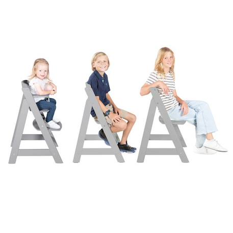ROBA Chaise Haute Évolutive Sit Up Flex - Utilisable Jusqu'à la Chaise d'Adolescent - Bois Gris GRIS 3 - vertbaudet enfant 