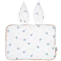 Chambre et rangement-Literie-Oreiller-Oreiller extra plat lapin Bleuet - SEVIRA KIDS - Pour bébé - 25 cm x 35 cm - Blanc et bleu