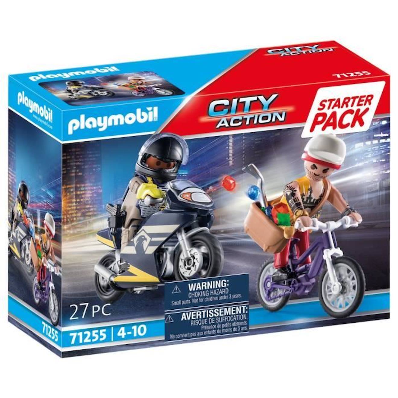 Playmobil - 71255 - City Action - Starter Pack Agent Et Voleur Bleu