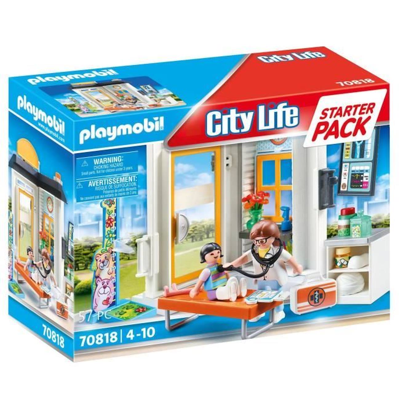 Playmobil - 70818 - City Life L'hôpital - Starter Pack - Cabinet De Pédiatre Blanc