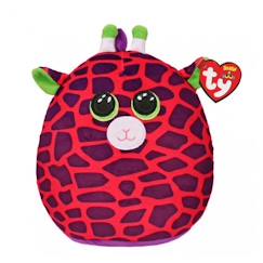 -Coussin Squish A Boos Small - Gilbert la Girafe - Rouge - TY - Enfant - Intérieur