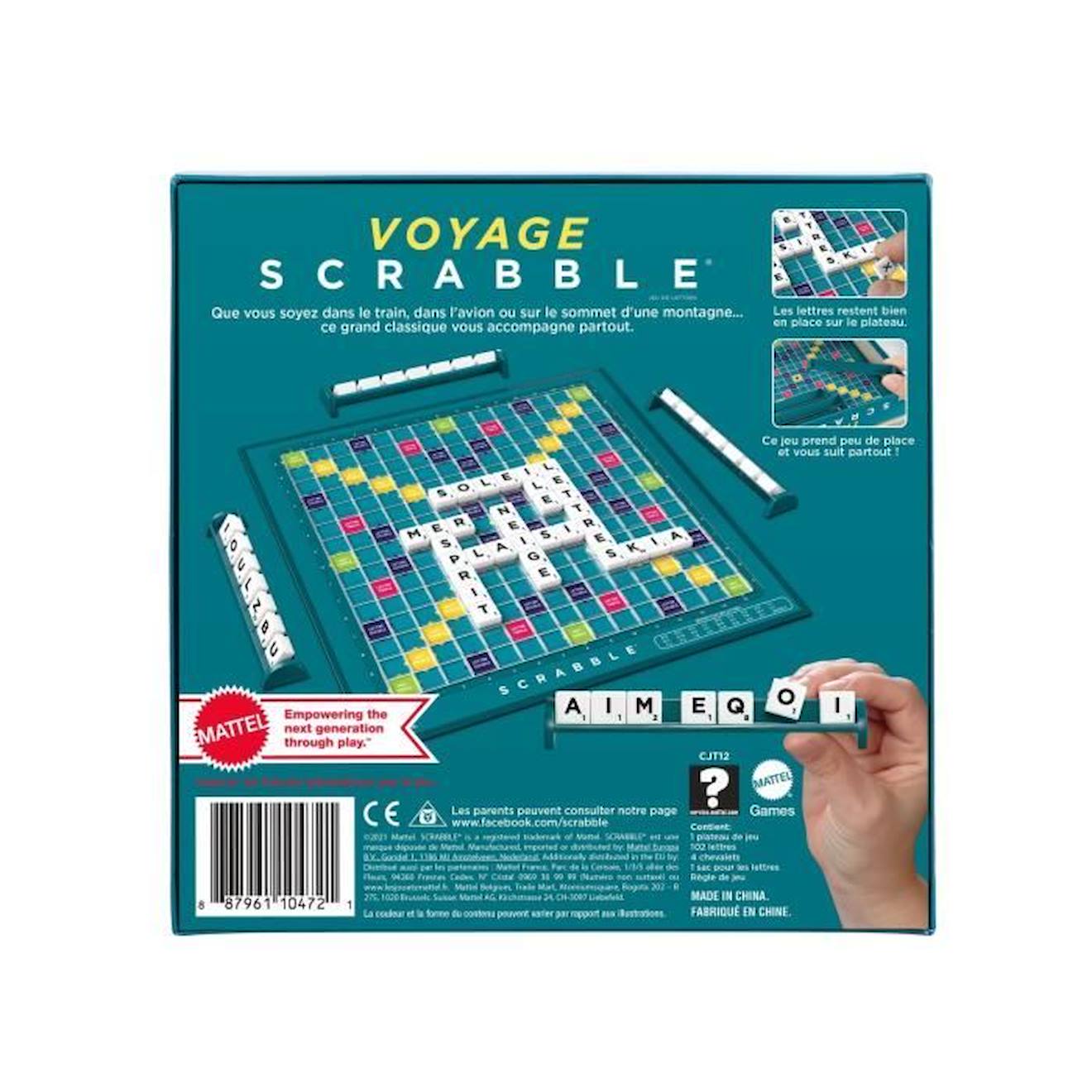 Scrabble - Jeu de société Scrabble voyage classique - CJT12 - Les