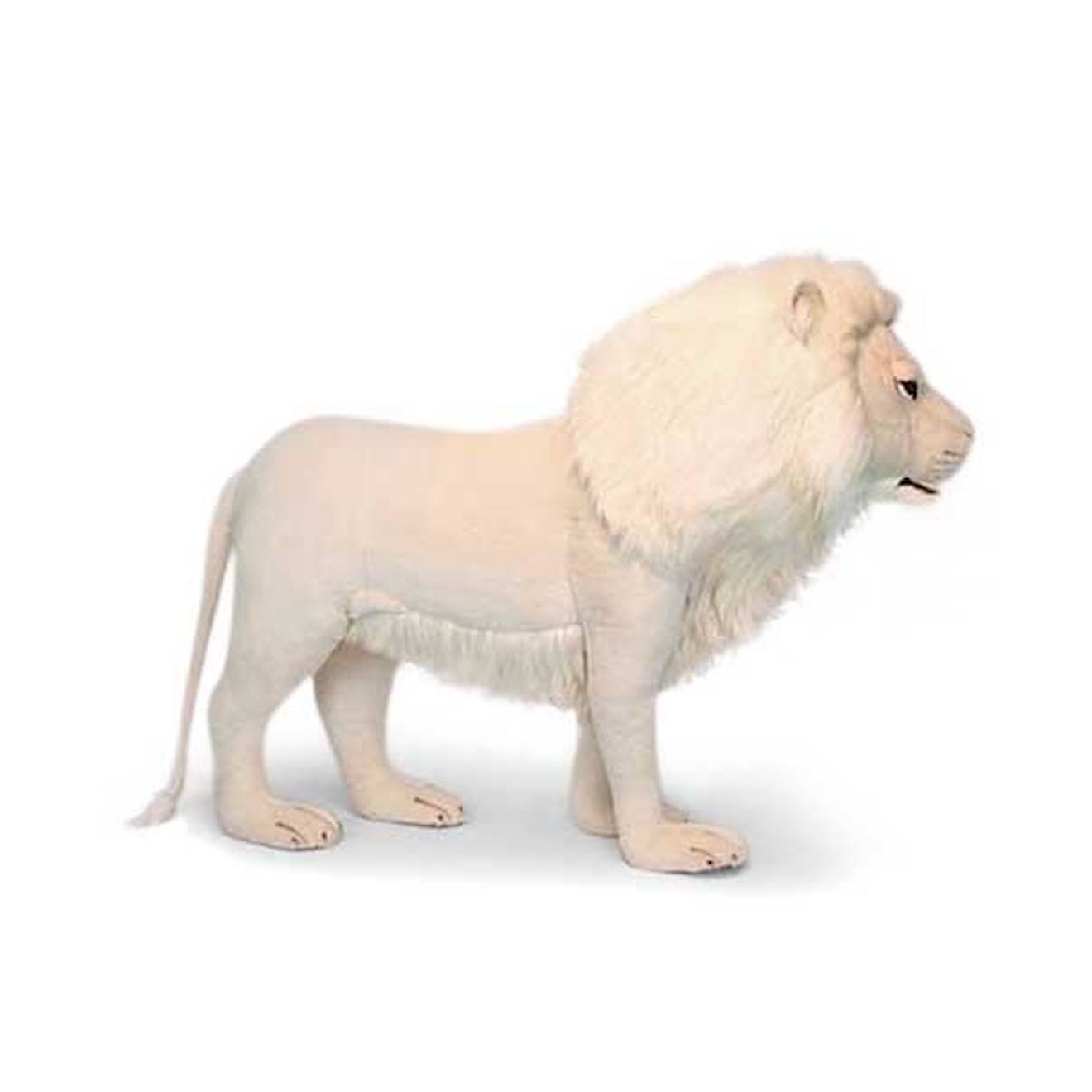 Peluche - Anima - Lion Blanc À 4 Pattes Géant 140 Cm - Plush - Mixte Blanc