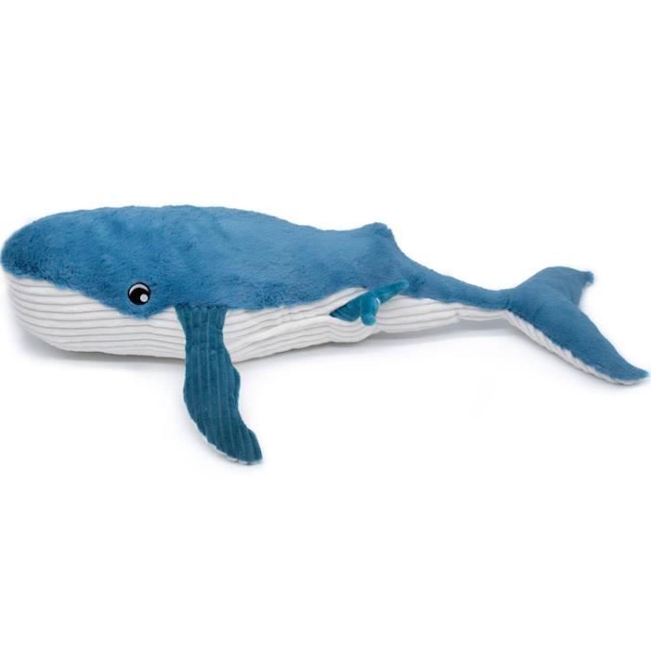 Peluche géante baleine maman bébé bleue - Les Déglingos - Ptipotos - Douce  et câline - 70 cm blanc - Les Déglingos