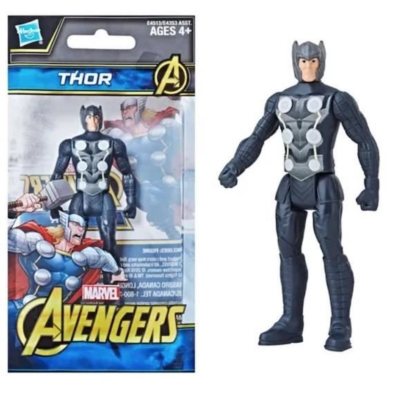 Figurine Articulée Thor - Hasbro - Avengers - 9cm - Multicolore - Mixte Blanc